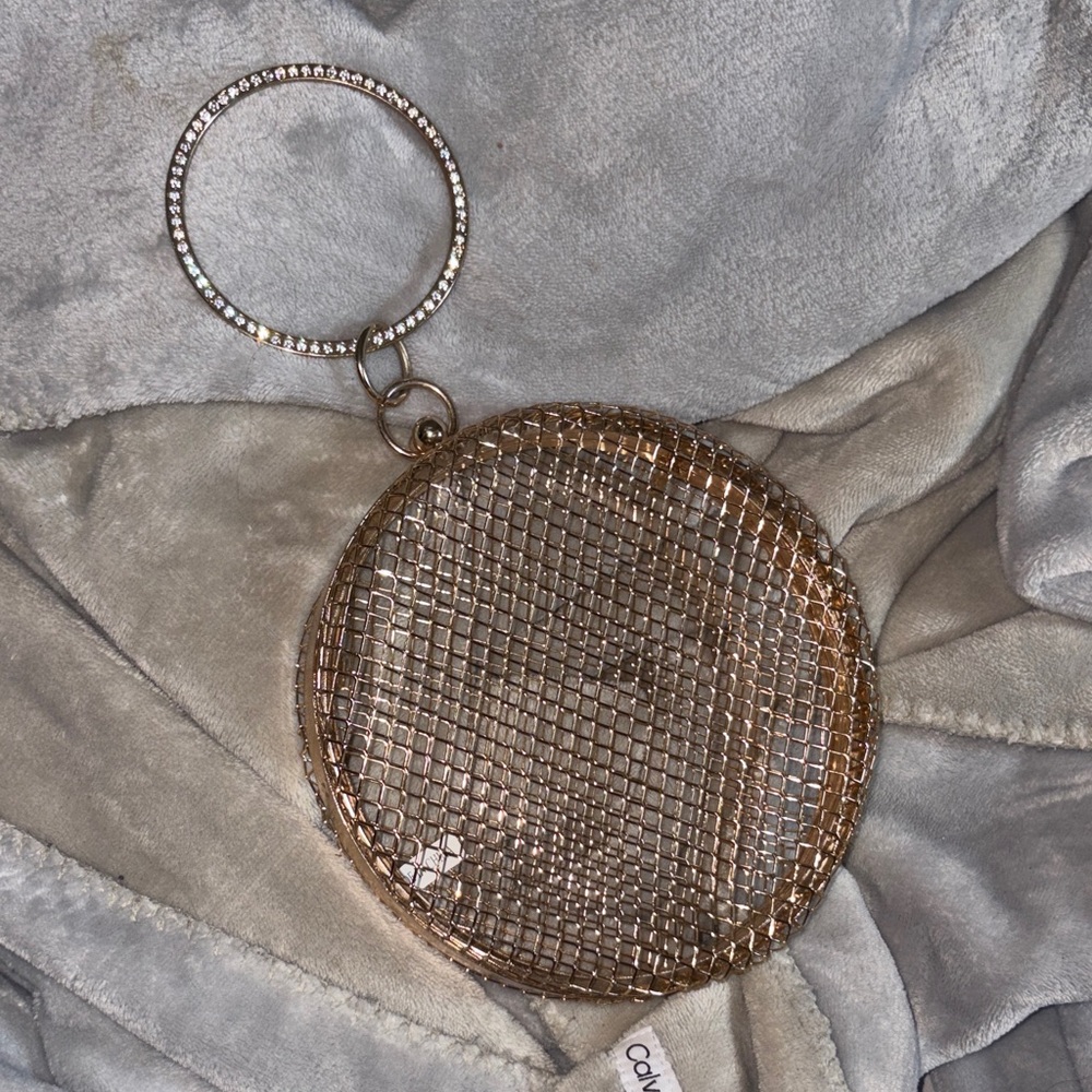 Elegant Gold Mesh Women’s Bag